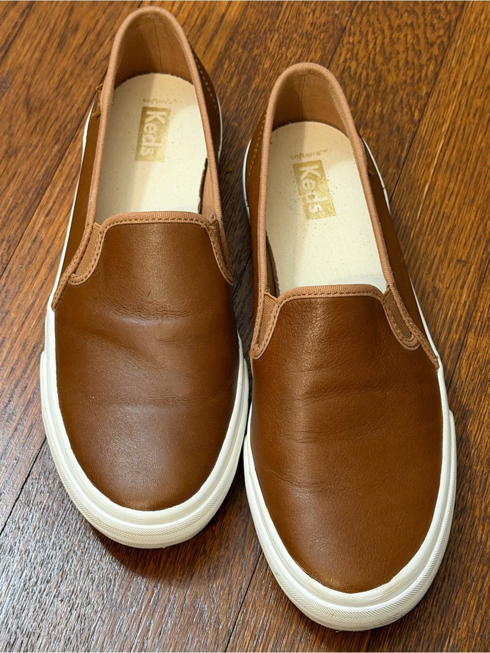 Keds Women’s Brown Slip-On Leather Sneakers